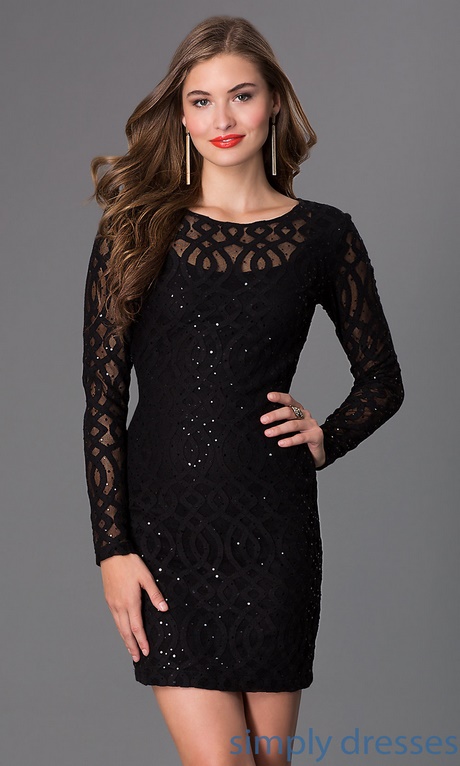 tight-black-dress-with-lace-20_6 Tight black dress with lace