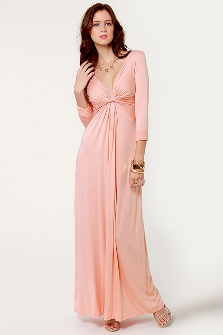 pink-maxi-dress-with-sleeves-20 Pink maxi dress with sleeves