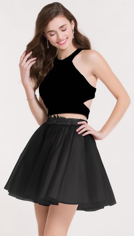 black-two-piece-dress-short-80_15 Black two piece dress short