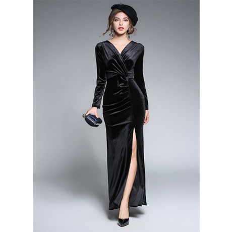 black-velvet-dress-long-sleeve-01_7 Black velvet dress long sleeve