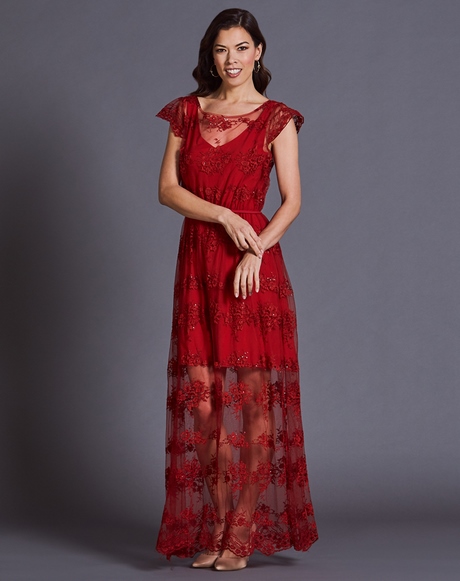 designer-red-lace-dress-90_6 Designer red lace dress