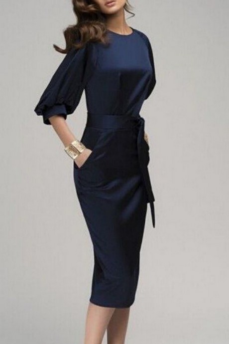 navy-blue-midi-dress-with-sleeves-23_2 Navy blue midi dress with sleeves