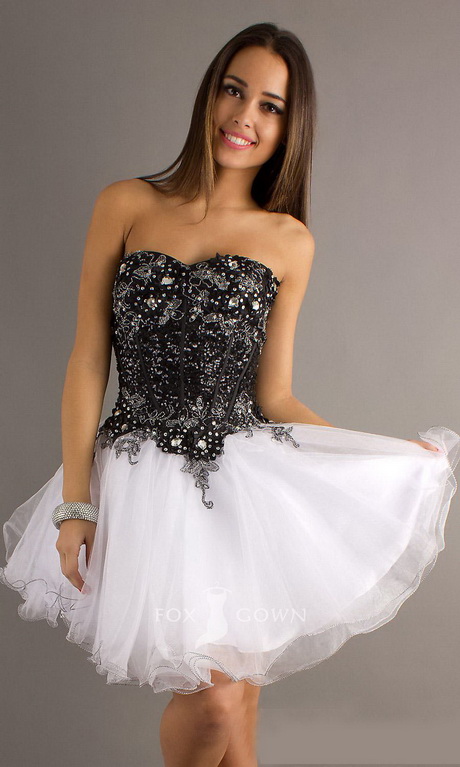black-and-white-short-prom-dress-43_6 Black and white short prom dress