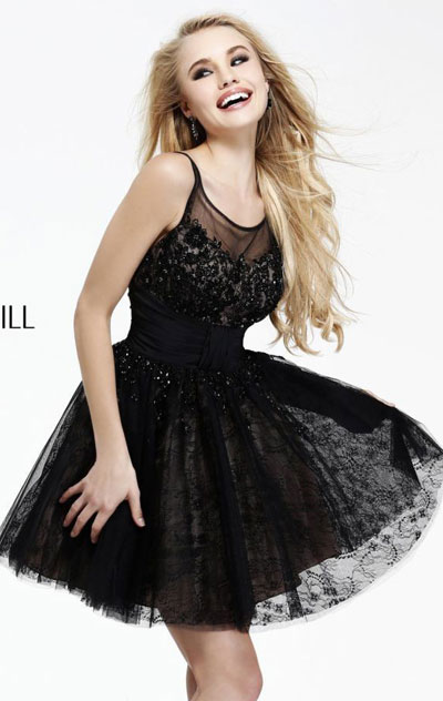 black-lace-short-prom-dress-65_4 Black lace short prom dress