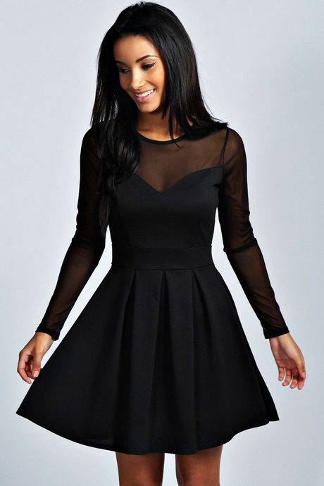 black-skater-dress-long-sleeve-78_18 Black skater dress long sleeve