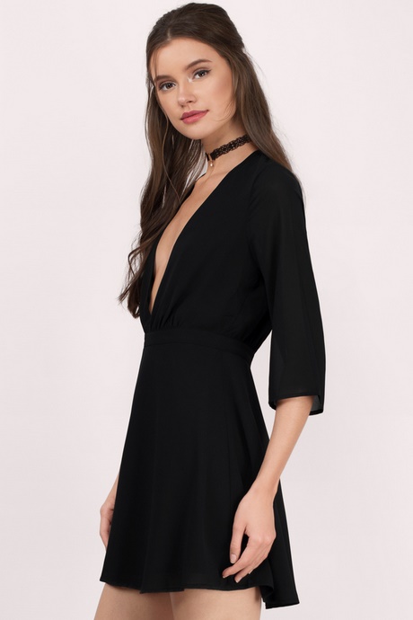 black-skater-dress-with-sleeves-38_6 Black skater dress with sleeves