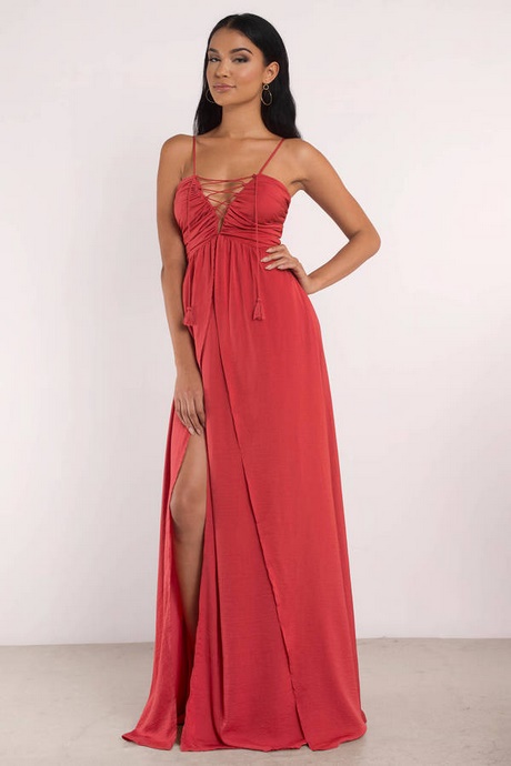 Red tight prom dress