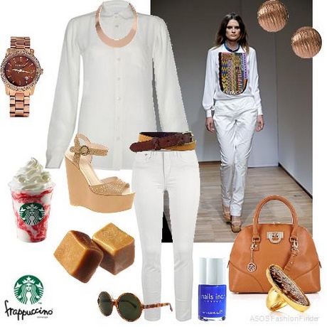 all white with a touch of gold outfits