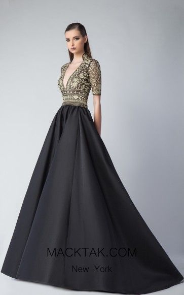 black-and-gold-evening-gown-56 Black and gold evening gown