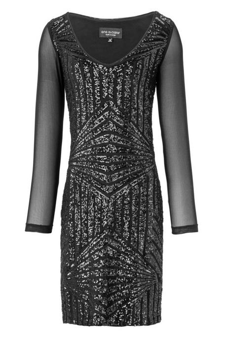 black and white sequin gown