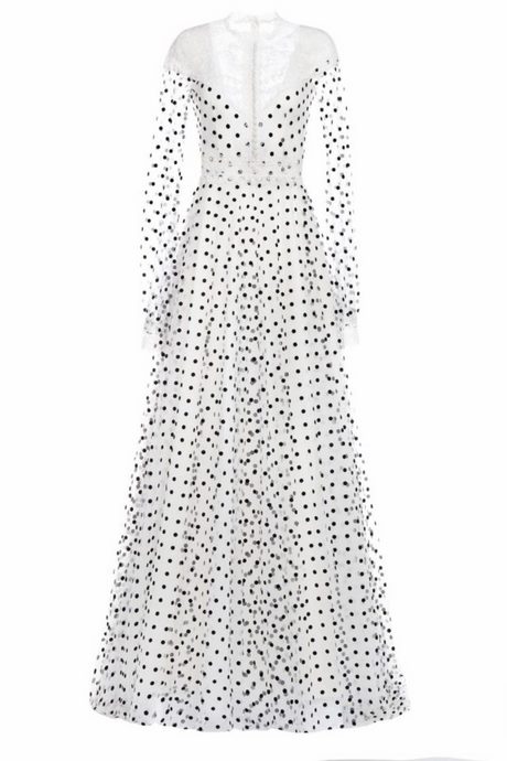 white-dress-with-black-polka-dots-45_19 White dress with black polka dots