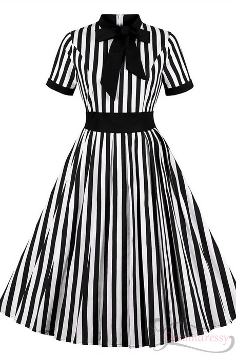 dress-striped-black-white-37_13 Dress striped black white