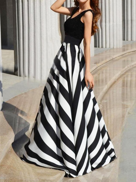 dress-striped-black-white-37_4 Dress striped black white