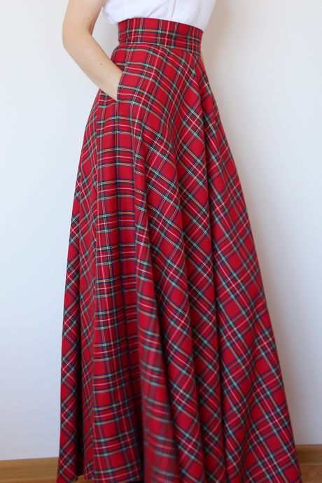 long-red-plaid-skirt-40_10 Long red plaid skirt