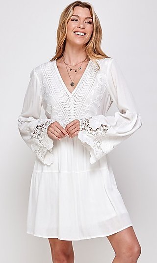 white-sundress-with-sleeves-74_10 White sundress with sleeves