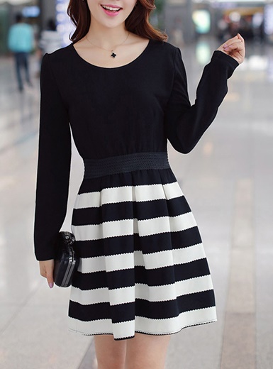 black-and-white-striped-skater-dress-51_13 Black and white striped skater dress