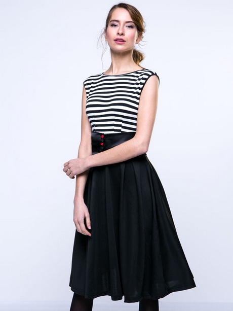 black-and-white-striped-skater-dress-51_2 Black and white striped skater dress