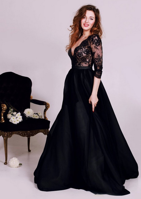 black-homecoming-dresses-with-sleeves-52_8 Black homecoming dresses with sleeves