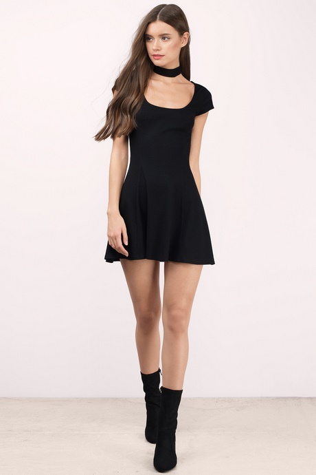 black-skater-dress-short-sleeve-65 Black skater dress short sleeve