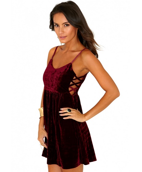 burgundy-velvet-skater-dress-25_5 Burgundy velvet skater dress