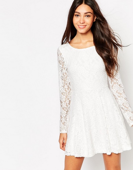 long-sleeve-white-skater-dress-54 Long sleeve white skater dress
