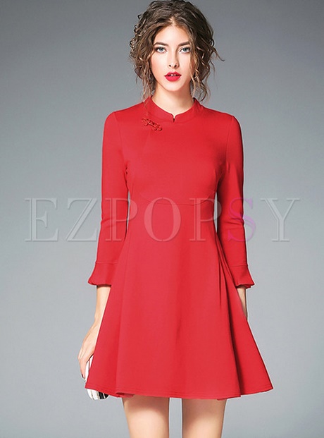 red-skater-dress-with-sleeves-28_6 Red skater dress with sleeves