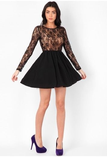 skater-dress-with-lace-sleeves-49_4 Skater dress with lace sleeves