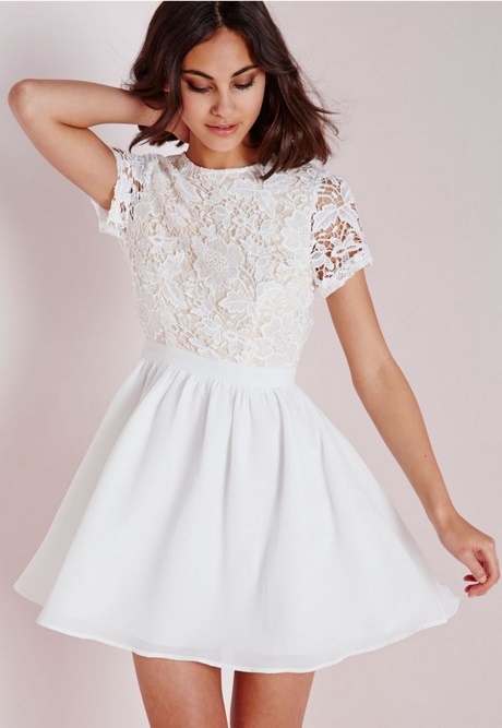 white-short-sleeve-skater-dress-36 White short sleeve skater dress