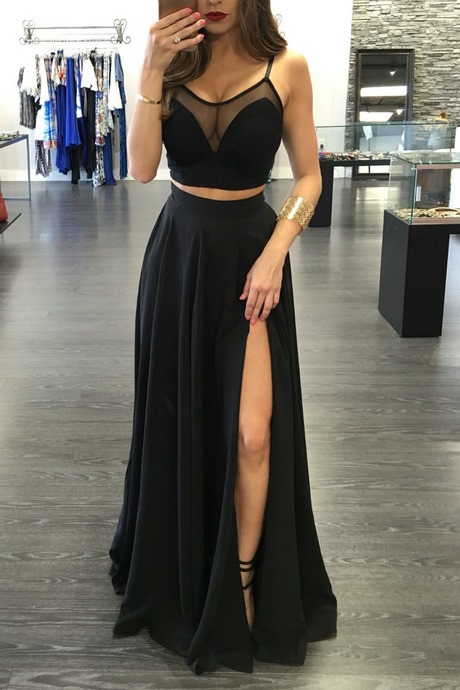 black-two-piece-formal-dress-66_4 Black two piece formal dress
