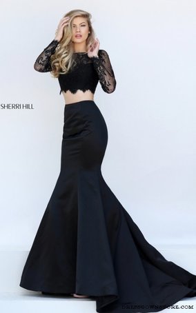 black-two-piece-mermaid-prom-dress-17_3 Black two piece mermaid prom dress