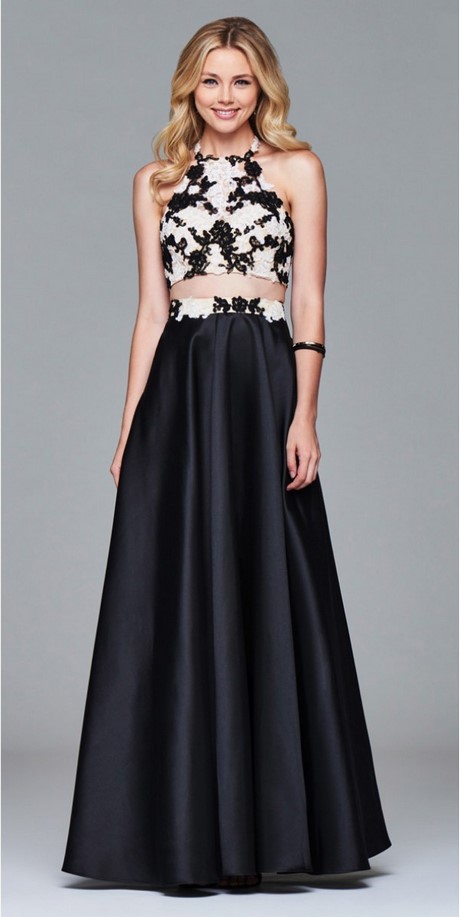 black-two-piece-prom-dress-55 Black two piece prom dress