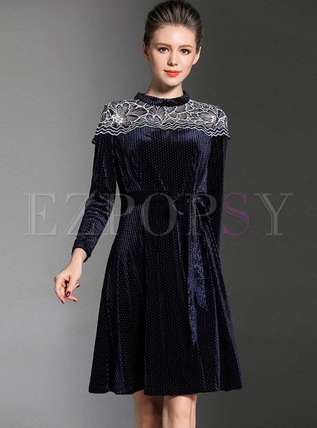 lace-velvet-dress-87 Lace velvet dress