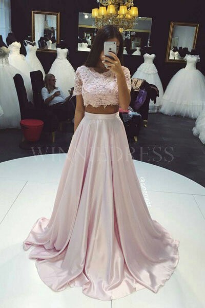 light-pink-two-piece-prom-dress-30_13 Light pink two piece prom dress