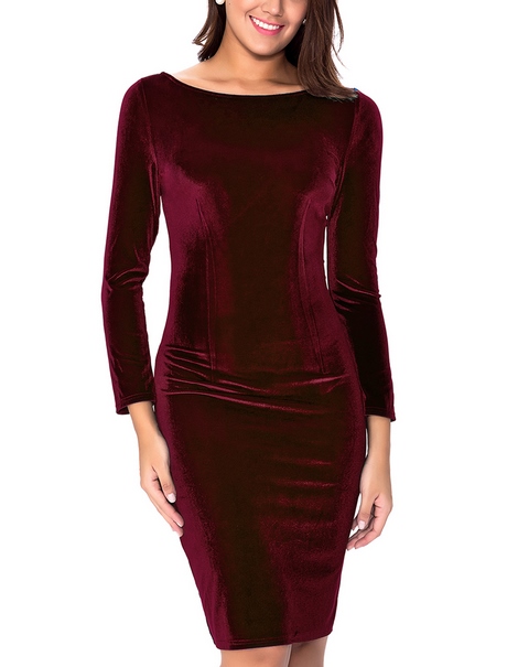 long-sleeve-burgundy-velvet-dress-52_6 Long sleeve burgundy velvet dress