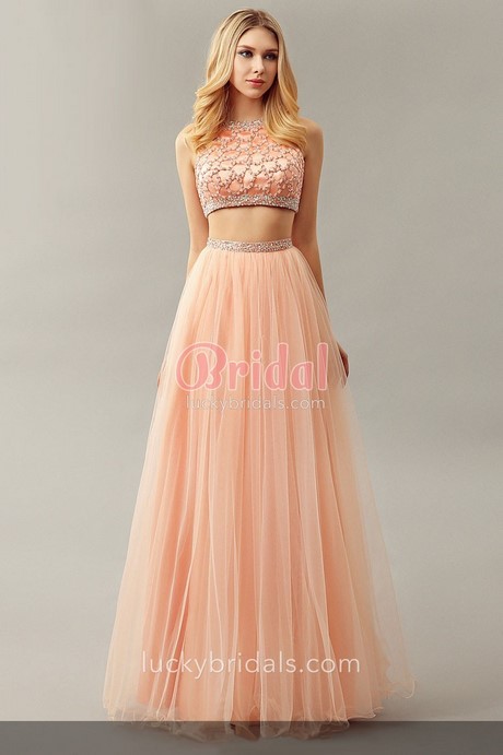 peach-two-piece-prom-dress-94 Peach two piece prom dress