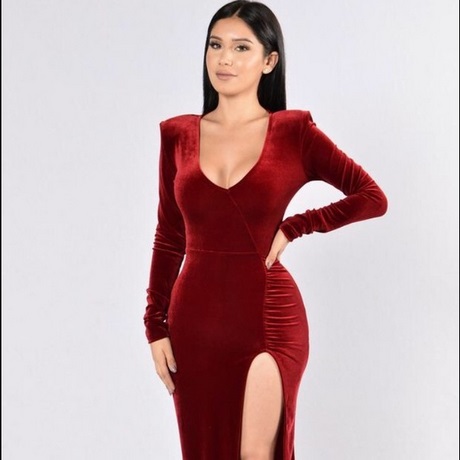 red-velvet-long-sleeve-dress-57_5 Red velvet long sleeve dress