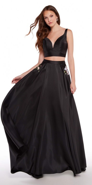 two-piece-black-formal-dress-81_12 Two piece black formal dress