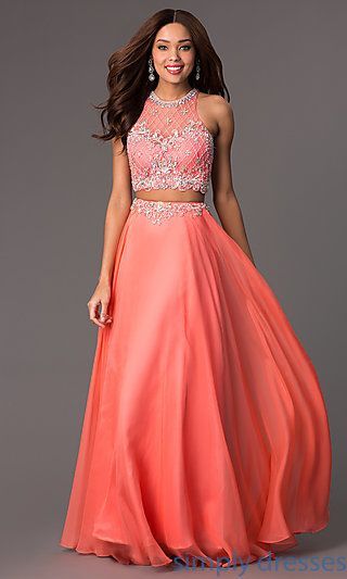two-piece-coral-prom-dress-92_3 Two piece coral prom dress