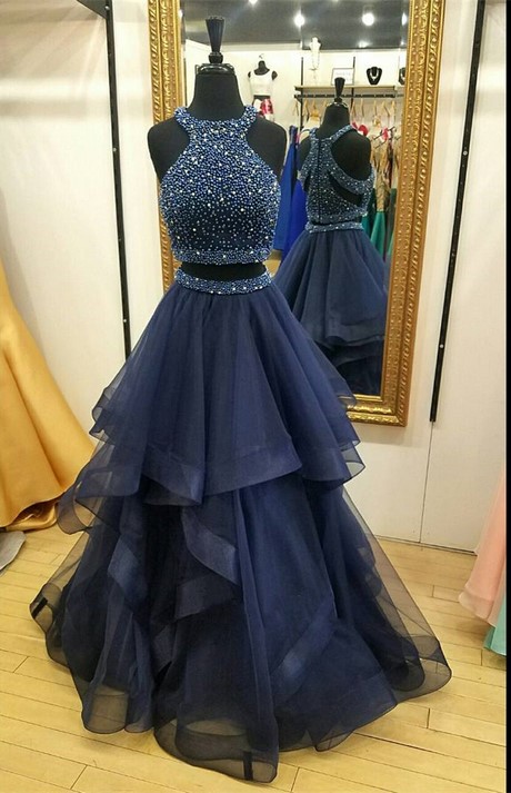 two-piece-navy-blue-prom-dress-60_6 Two piece navy blue prom dress