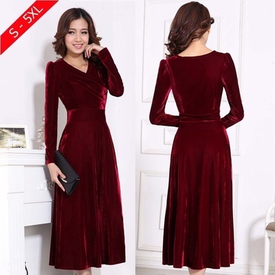 womens-red-velvet-dress-20_9 Womens red velvet dress