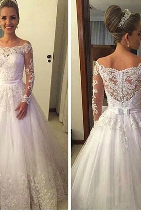 a-line-long-sleeve-lace-wedding-dress-70_8 A line long sleeve lace wedding dress
