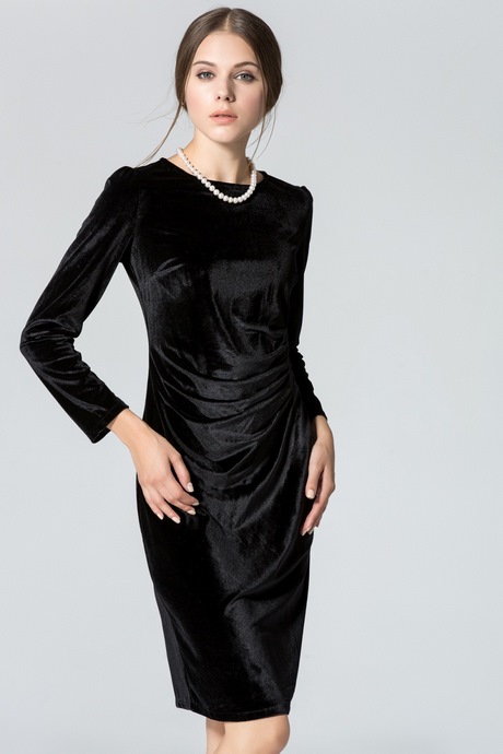 black-dress-for-winter-80_10 Black dress for winter