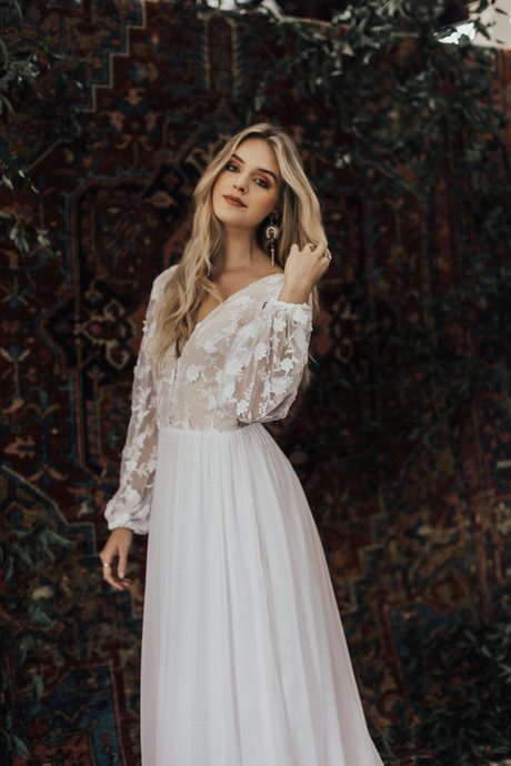 Lace silk wedding dress - Natalie