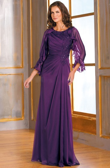 plum mother of the groom dress