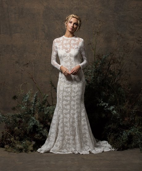 white-lace-wedding-dress-with-sleeves-22_8 White lace wedding dress with sleeves