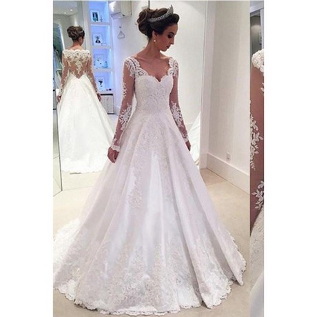 white-long-sleeve-lace-wedding-dress-66_5 White long sleeve lace wedding dress