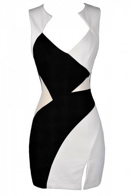 black-and-white-color-block-dress-07_3 Black and white color block dress
