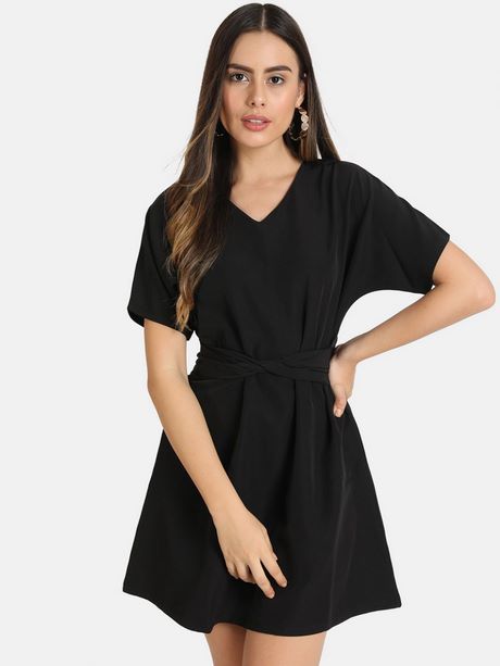 black-fit-and-flare-dress-with-sleeves-75_12 Black fit and flare dress with sleeves