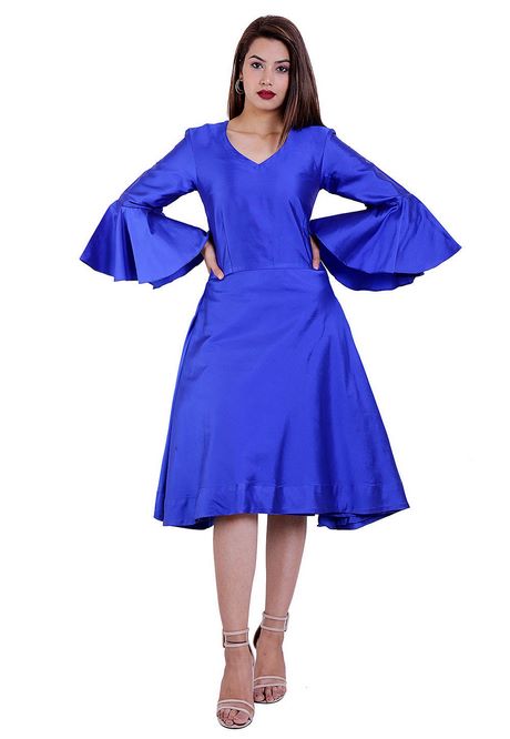 blue-flare-dress-90 Blue flare dress