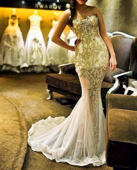 gold-mermaid-wedding-dress-98_19 Gold mermaid wedding dress